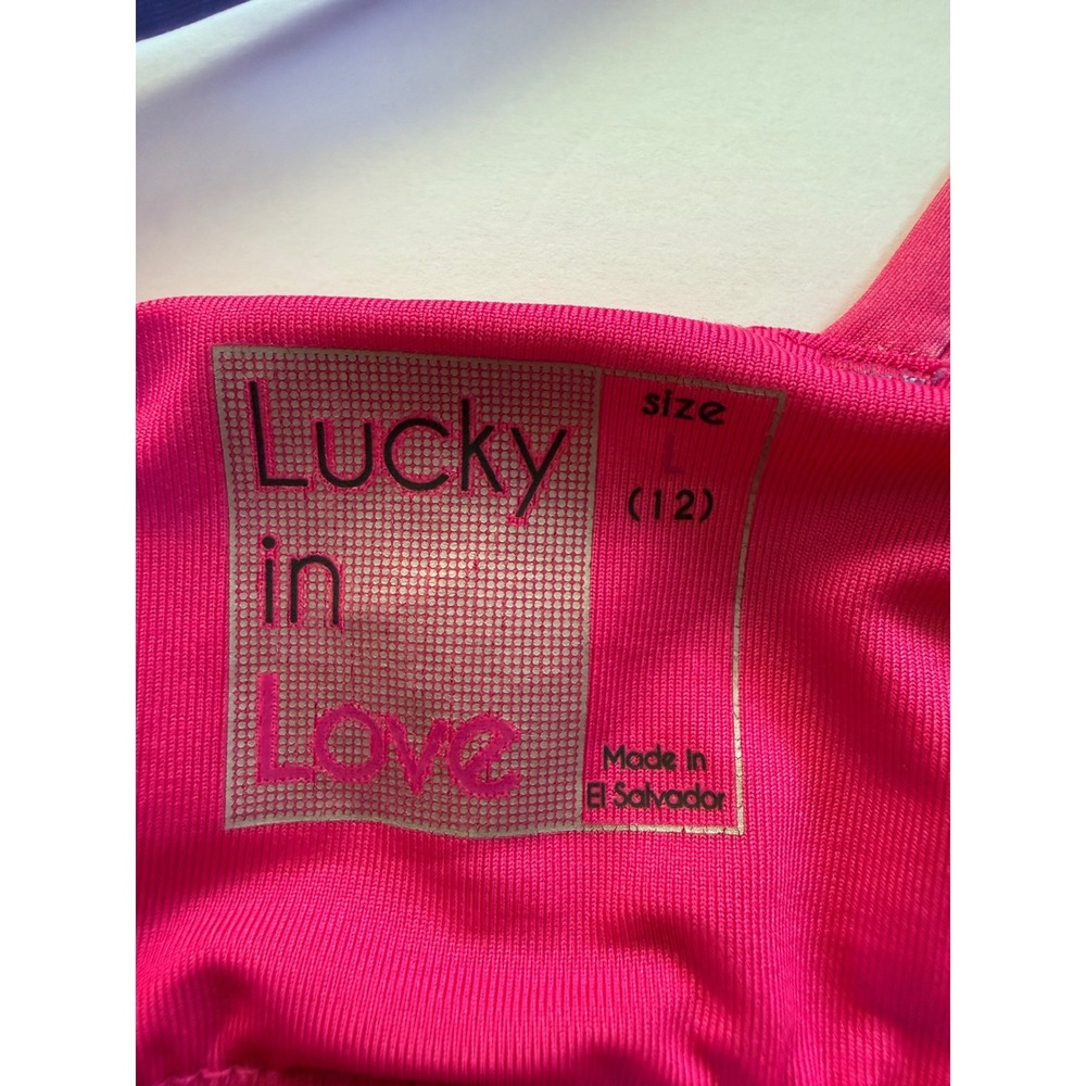 Lucky in Love Womens Pink  Ombre Mesh Panel Strappy Athletic Tank Top Size L Gym - Picture 4 of 10